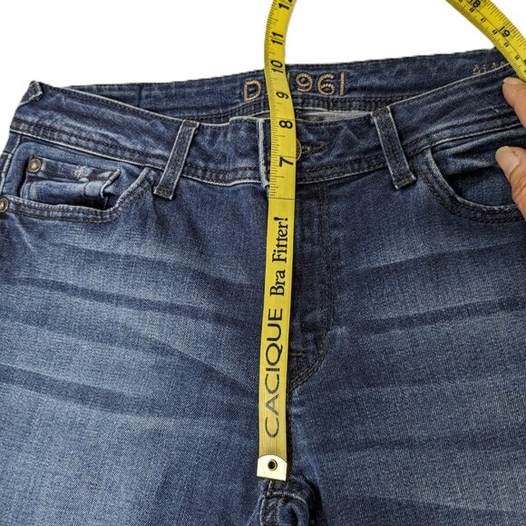 DL1961 Womens Low Rise Skinny Jeans Amanda Sz 28 x 29 Distressed Blue - Picture 14 of 16